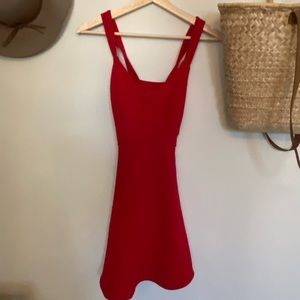 Forever 21 Red Cross Back A Line Mini Dress